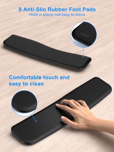 E-YOOSO Ergonomic Wireless Keyboard and Mouse Combo, Split Design with Detachable Wrist Rest, 2.4G Full Size Ergo Computer Keyboard Set for Programmers/Office, Compatible with Windows/Mac/PC/Laptop