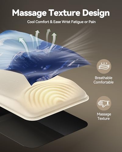 TECKNET Ergonomic Mouse Pad with Wrist Rest, All-Day Comfort & Pain Relief