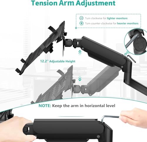 WALI Laptop Wall Mount for 17" Notebook and Up to 32" Screen