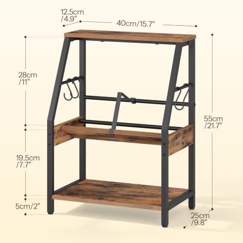 HOOBRO Desk Shelf, 3-Tier Desktop Bookshelf, Tabletop Organizer Storage