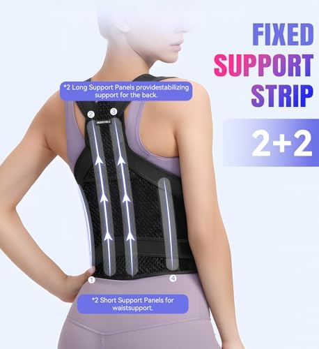 Posture Brace for Women & Men - Adjustable Back Brace for Spine Alignment, Shoulder Support, and Pain Relief from Scoliosis & Hunchback – Comfortable Posture Corrector Brace (Medium)