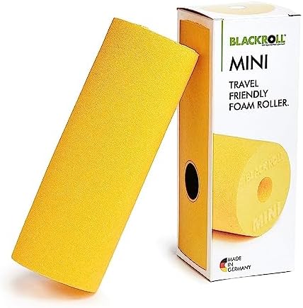 BLACKROLL - Mini Foam Roller, Massage Tool for Feet, Hands, and Arms, Ideal for Travel Size and Targeted Myofascial Release, for Exercise, Massage, and Muscle Recovery, 6" x 2", Yellow