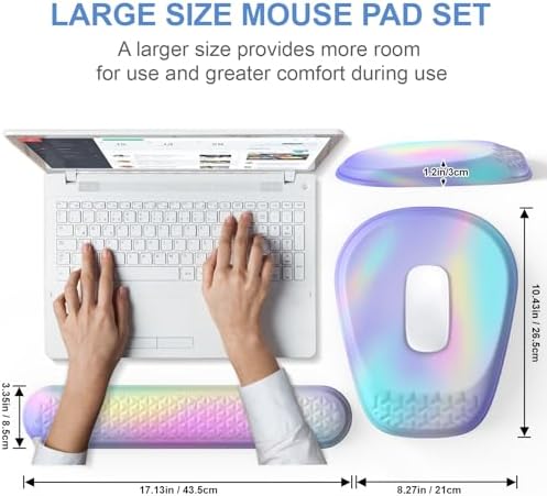 Ergonomic Mouse Pad with Wrist Rest, Memory Foam Support for Office