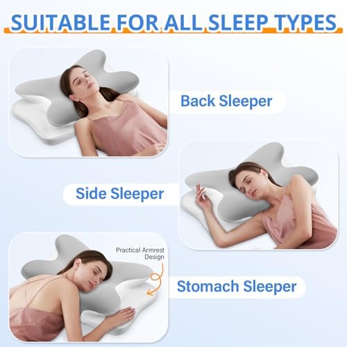 Cervical Neck Pillow, Ergonomic Pillow for Neck Pain Relief