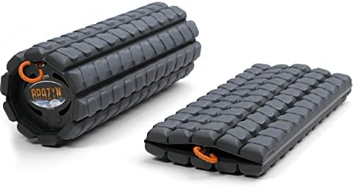 Brazyn Morph Foam Roller: Collapsible Travel Foam Roller for Back Pain Relief, Workout Muscle Recovery, Back Massager, Deep Tissue Leg Massage, Back Cracker (Midnight, Alpha Series (Deep Tissue))