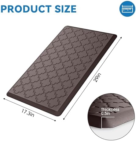 Kitchen Mats for Floor, Cushioned Anti Fatigue Mat, Chocolate