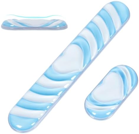 L-SPOUTTO Blue Cute Ergonomic Gel Wrist Rest for Mouse and Keyboard