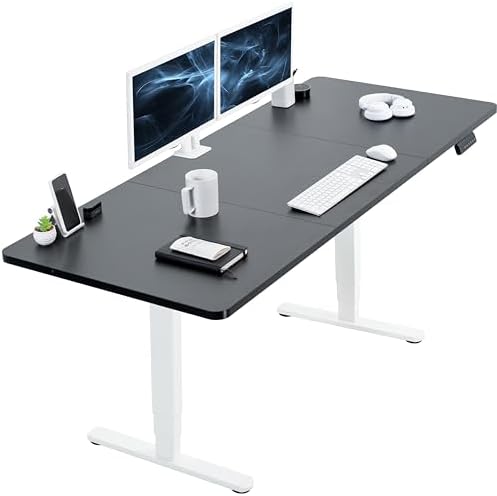VIVO Black 71 x 30 in Standing Desk, DESK-KIT-2W7B