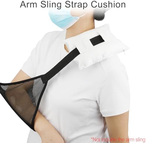 Satin Neck Pad Strap Cushion for Arm Sling Pillow Comfort Support Padding Rotator Cuff Replacemet Surgery Elbow Brace Carry Padded Cover Broken Wrist Hand Injury, Ivory