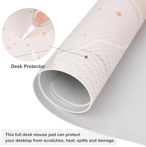 QIYI PU Leather Large Mouse Pad, Waterproof Desk Mat, 31.5" x 15.7", Ginkgo