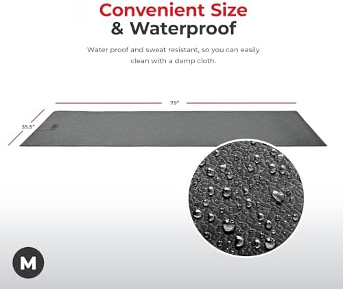 Sunny Health & Fitness Equipment Mats, Home Gym Floor Protection, 4 Sizes