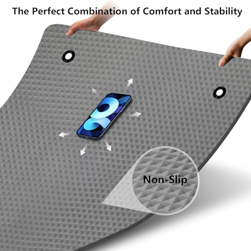 LFS Yoga Mat 72.8" x 31.5" x 2/5 inch Thick With Strap and Bag, Extra Wide