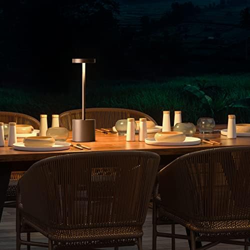 Cordless Table Lamp Rechargeable,Battery Powered LED Outdoor Table Light