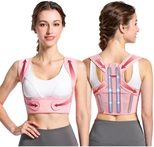 Back Posture Corrector for Women - Adjustable Lightweight Back Brace Posture Corrector Bras for Neck Shoulder Upper Back - Invisilite Hunchback Slouching Under Clothes (Large)
