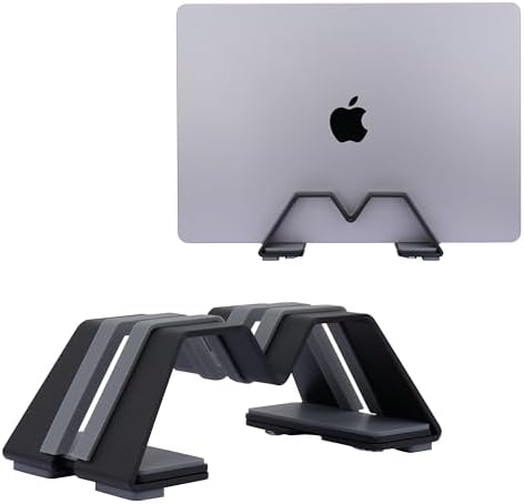 Adjustable Vertical Laptop Stand - Aluminum, Universal Fit for All Laptops (10-30mm Thickness) - Fashion Design, Adjustable Width, Anti-Slip & Scratch-Resistant, Patented Design