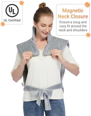 CAROMIO Heating Pad for Neck and Shoulders Back Pain Relief