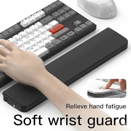 Keyboard Wrist Rest for Mechanical Keyboards,Wrist Elevation Support with Cleaning Kit, Ergonomic Wrist Pad for Keychron/Gaming/Office Black