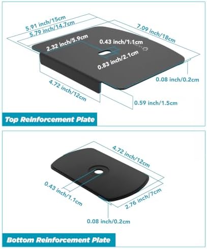 ULTRARM Steel Monitor Mount Reinforcement Plate for Glass & Thin Tabletops