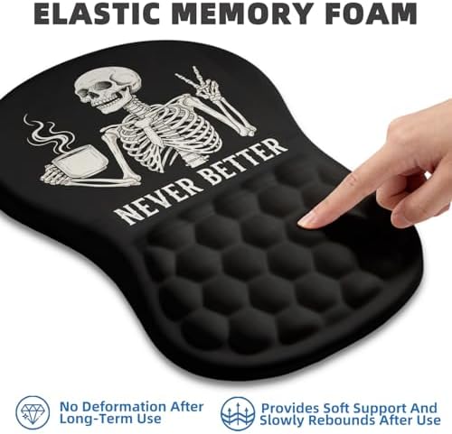 Ergonomic Mouse Pad with Wrist Rest, Memory Foam Wrist Support,Massage Bump