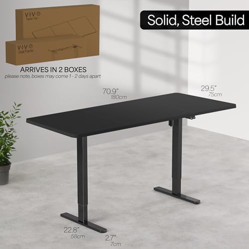 VIVO Rustic Vintage Brown 71 x 30 in Standing Desk, DESK-KIT-0B7N