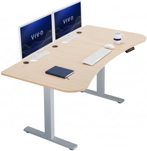 VIVO Light Wood 63 x 32 in Standing Desk, DESK-KIT-1G1C