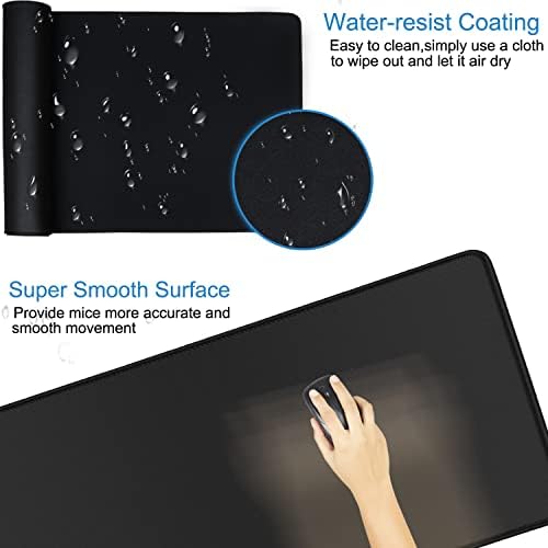 Mouse Pad Gaming, Extra Large Mousepad with Stitched Edges, Non-Slip Base