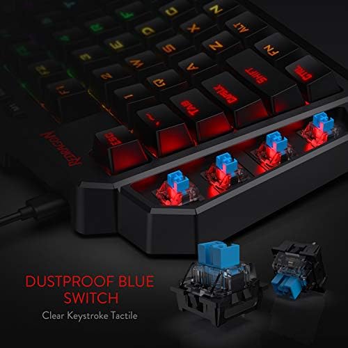 Redragon K585 Wired One-Handed RGB Gaming Keypad, Tactical 42-Key Layout