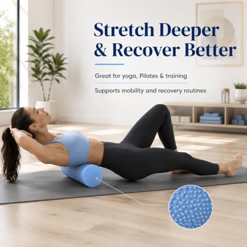 EVA Foam Roller for Back Yoga Balance Exercises, Blue, 1