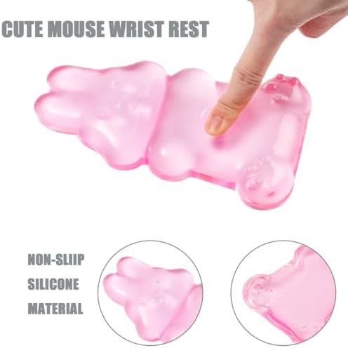 Ergonomic Gel Mouse Wrist Rest,Pink Cute Rabbit Mouse Wrist Rest