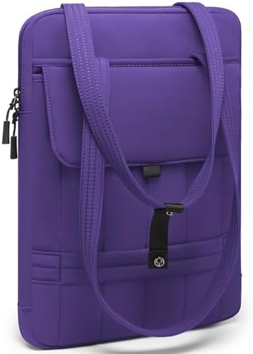 HYZUO 13.3-14 Inch Puffy Laptop Case Sleeve Padded Handbag, Midnight Purple
