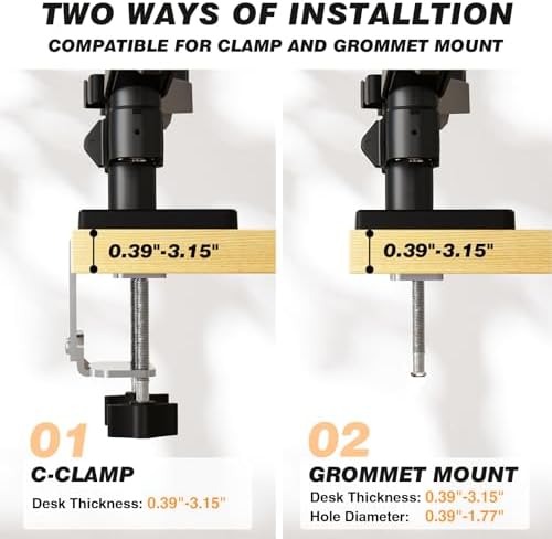 5Rcom Triple Monitor Mount Stand for 17-34 Inch Computer Screens