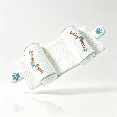 Adjustable Head Neck Support Pillows, Hypoallergenic Breathable Cushion for Rest, White Style with Side Ear Panels