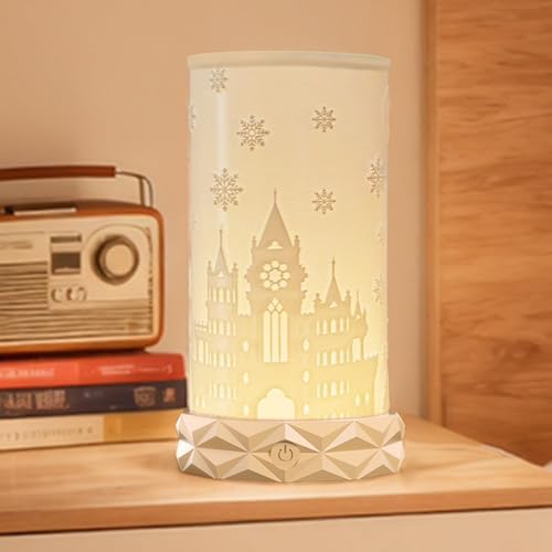 Touch Control Table Lamp for Bedroom, Portable LED Cordless Lamp, 1500mAh Rechargeable Battery Operated, 3 Color Temperatures Rotating Bedside Lamp for Living Room, Nightstand