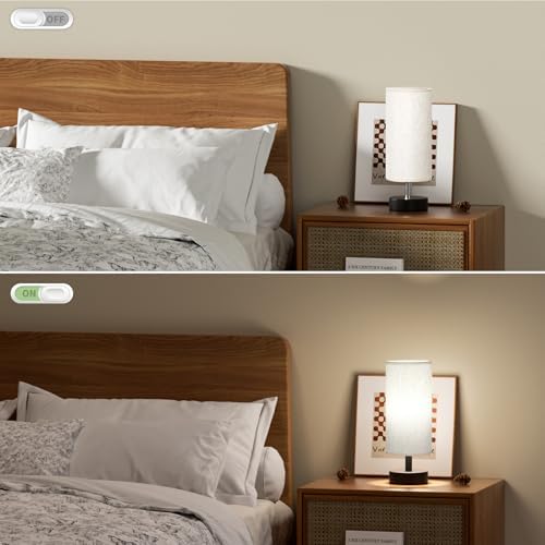 Table Lamp for Bedroom - Bedside Lamps for Night Stands（Blub Included）