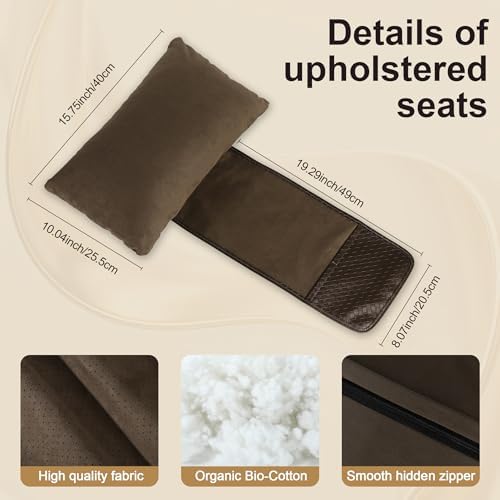 KINIVA Dual-Layer Ultra-Suede Neck Support Pillow for Recliners, Sofas & Office Chairs - Breathable Mesh, Removable Cover, Orthopedic Cervical Support for Pain Relief (Chocolate)