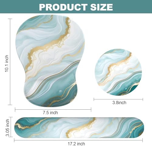 Ergonomic Mouse Pad with Wrist Rest and Keyboard Wrist Rest, Gel Mousepad