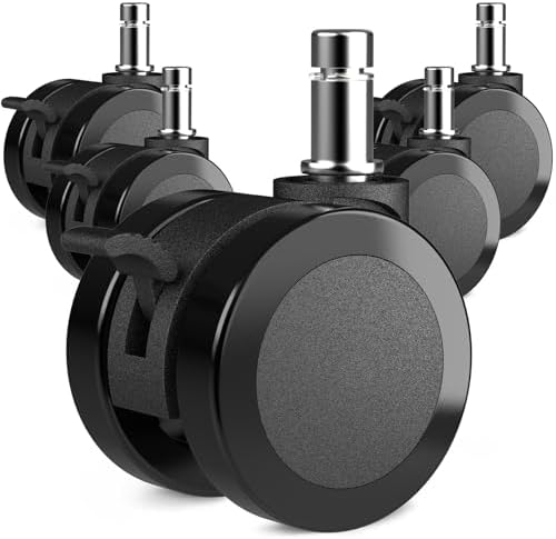 AAGUT Office Chair Wheels 2 Inch with Brakes, Caster Wheels Set of 5