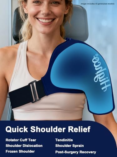 Shoulder Ice Pack Wrap for Rotator Cuff and Arm,Cold Compression for Relief