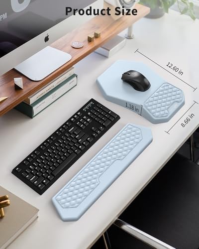 Ergonomic Mouse Pad with Wrist Rest Support for Carpal Tunnel Pain Relief