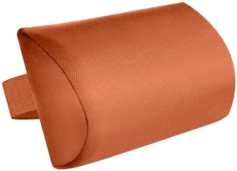 Chaise Lounge Neck Support Pillow with Adjustable Strap,Ergonomic Headrest Pillow Portable Bolster Cushion for Patio Backyard Beach Pool Garden Recliner (Orange Brown)