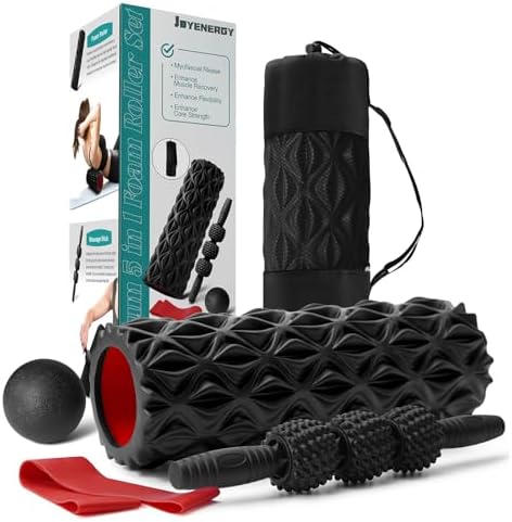 5 in 1 Foam Roller Set High Density Patented Foam Roller for Exercise