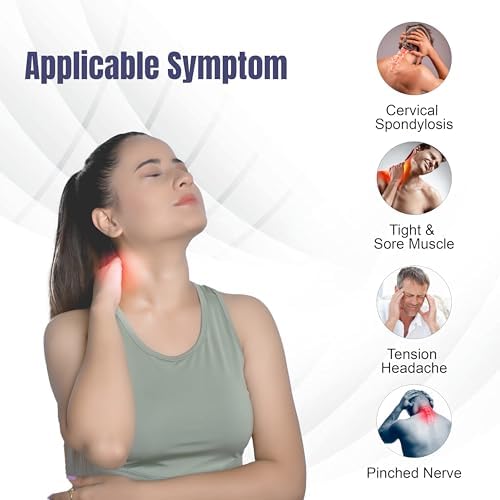 Wonder Care Neck Brace for Sleeping - Cervical Collar Relief Neck Pain and Neck Support Soft Foam Wraps Cervical Spine Pressure for Women & Men (Beige, Medium, 3.2" Depth)