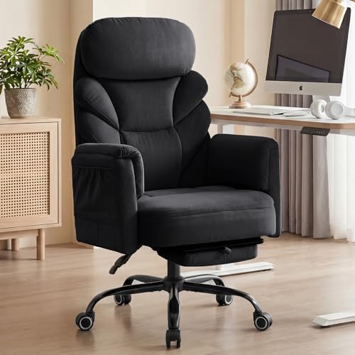Big and Tall Office Chair, Reclining High Back Criss Cross Desk Chair