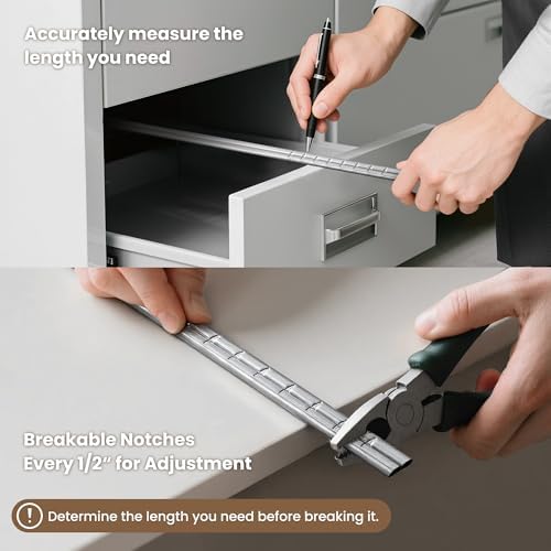 SUNEE Hanging File Folder Frame, Letter Size File Drawer Organizer for Desks, Adjustable File Cabinet Rails 13.5 to 17.5 Inches, Set of 1
