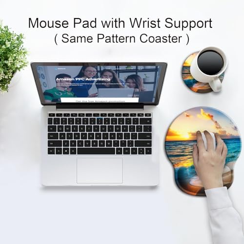 Ergonomic Mouse Pad with Wrist Rest Support,Gel Mouse Pads for Desk