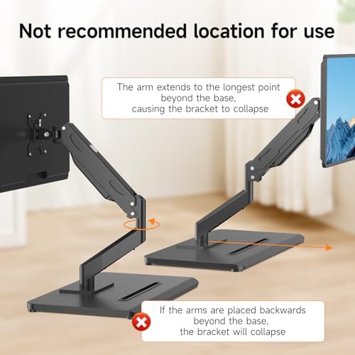 Pholiten Adjustable Monitor Arm with Base for 17-32" Screen