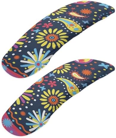 Polynesian Print Office Chair Armrest Slipcovers, 2 Pack Arm Covers, Skin Friendly