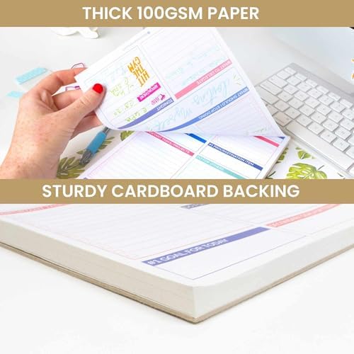 bloom daily planners Double Sided Daily To Do List Planning Pad - 80 Tear Off Sheets for Work, Home or Office Organization (Teal) - 6" x 9"