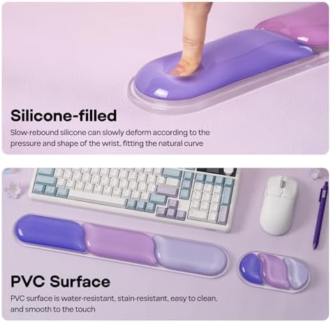EPOMAKER CloudGel Wrist Rest for Keyboard and Mouse, 2 Pieces