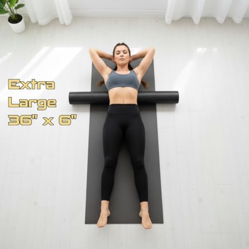 Fitizen Foam Roller – Muscle Massage Rehab Stiff Back Pain Physical Therapy Deep Tissue Firm Exercise Equipment Home Gym Stress Yoga Pilates for The Fit Citizen by FitNation